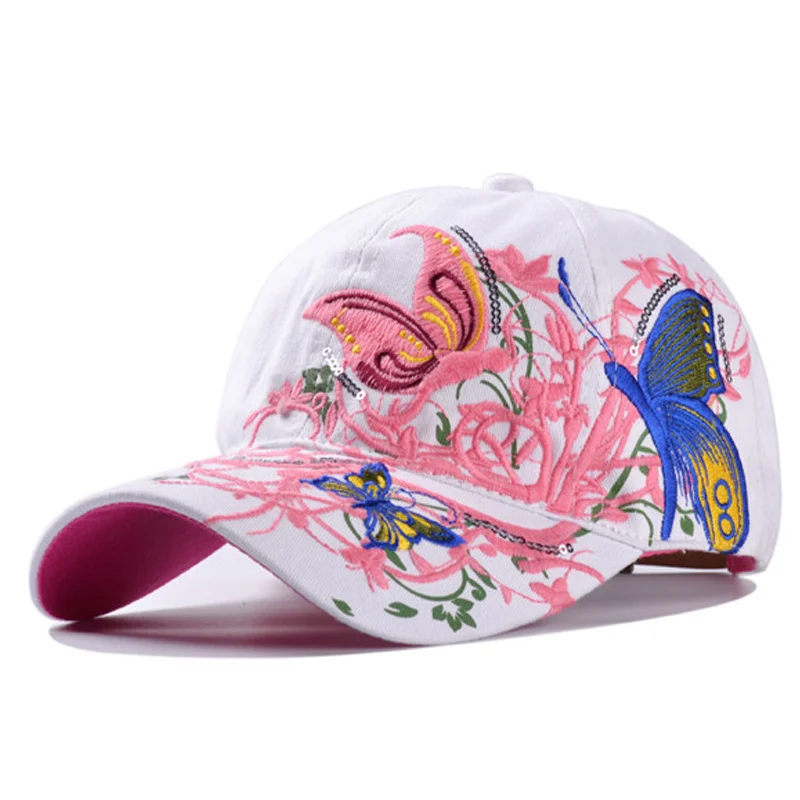 Женская бейсбольная кепка Женская Бейсболка s шапки для женщин девочек Casquette бренд Bone Gorras Цветочный стиль козырек вышивка кепки s