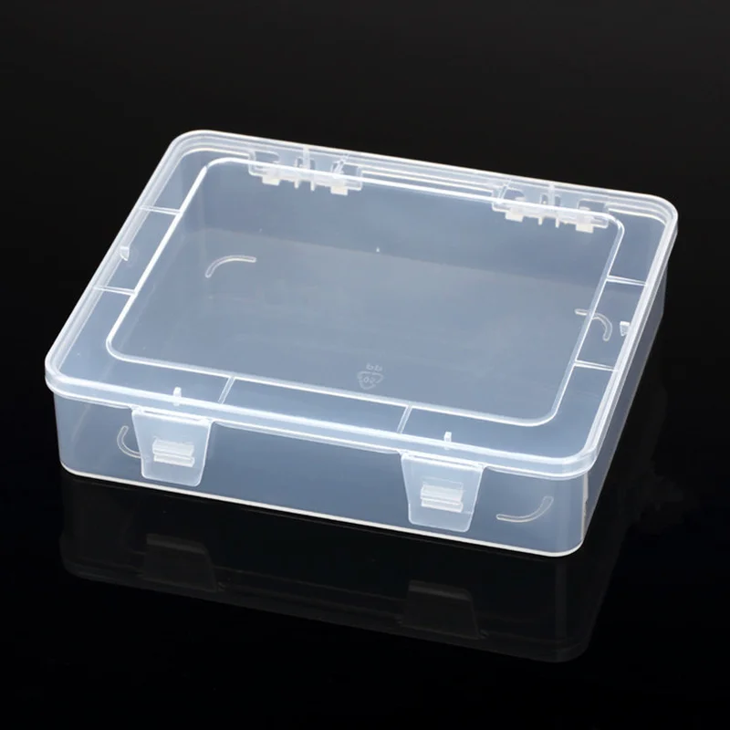 

2pcs PP Plastic Storage Box Hardware Tool Packaging Box Square Electronic Accessories Receiving Box Plastic Container