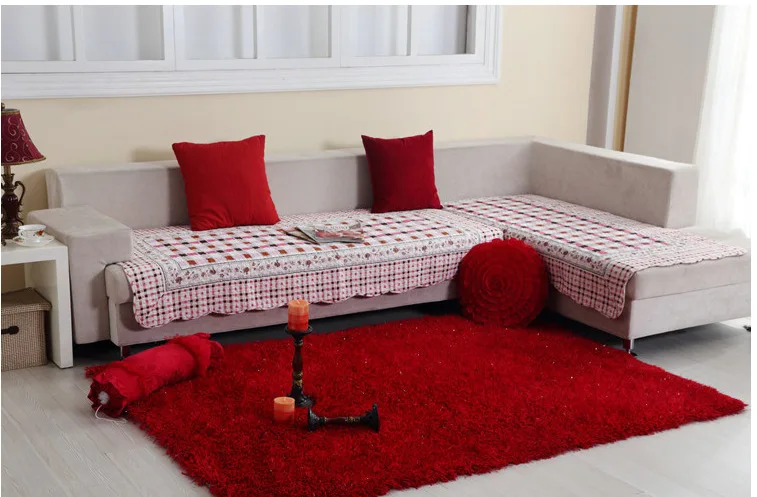 Fashion Modern Large Polyester Material Red Rugs And Carpets