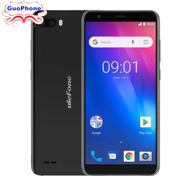 Best Offers Ulefone S1 Smartphone 5.5'' 18:9 Screen MT6580 Quad Core 1GB RAM 8GB ROM Face ID Android 8.1 Dual Rear Camera 3000mAh Cellphone