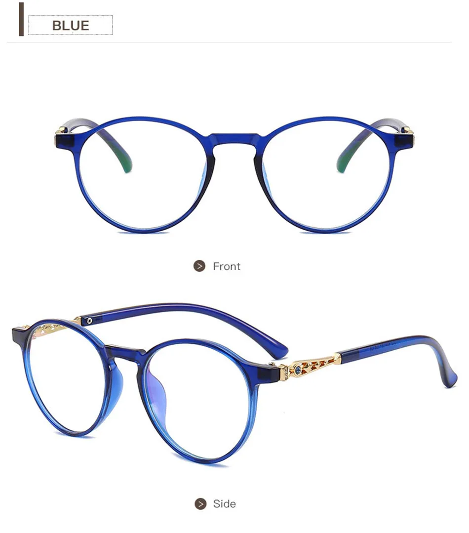 Elbru Anti Blue Light Blocking Computer Glasses Women TR90 Anti Blue Ray Filter Clear Lens Eyeglasses Frame Female Spectacles