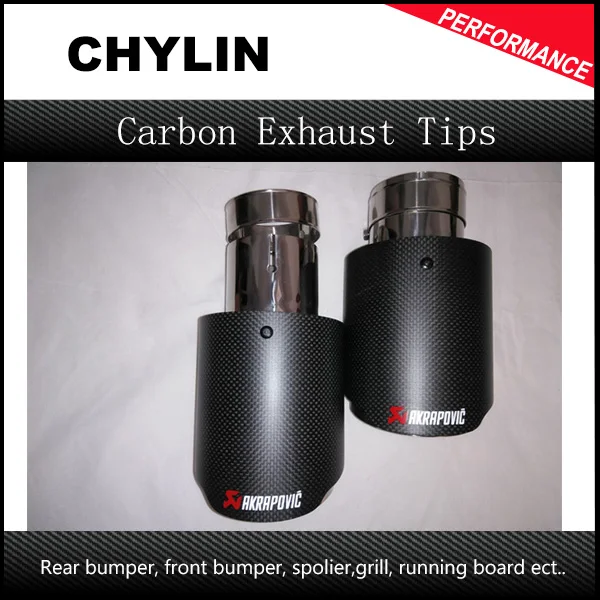 

ID:51mm(2.") OD:101mm(4") Carbon Fiber Exhaust Muffler Tip Stainless Steel Universal Car Exhaust Tip Muffler End Pipe with Clamp