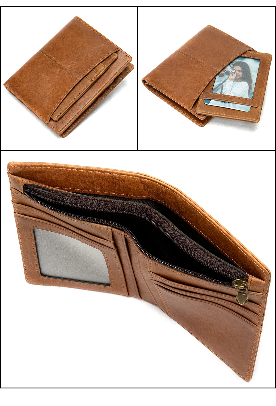 Small Women's Wallet Male Wallets for Credit Card Leather Genuine Purse for Men Card Holder Short Clutch Money Bags 19