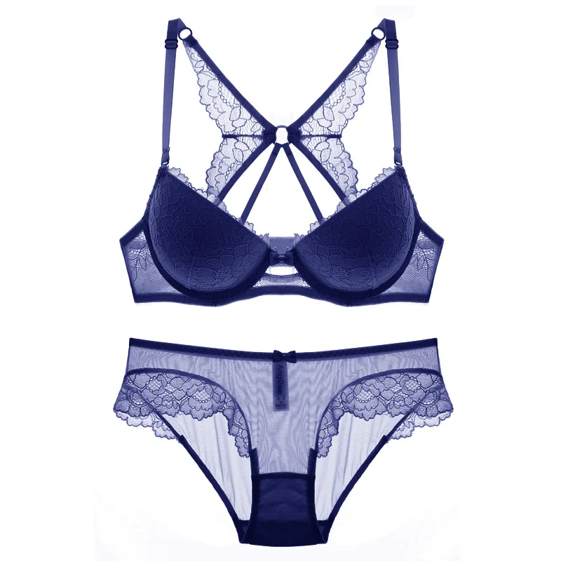 Europe and American Lace temptation removable strap deep V