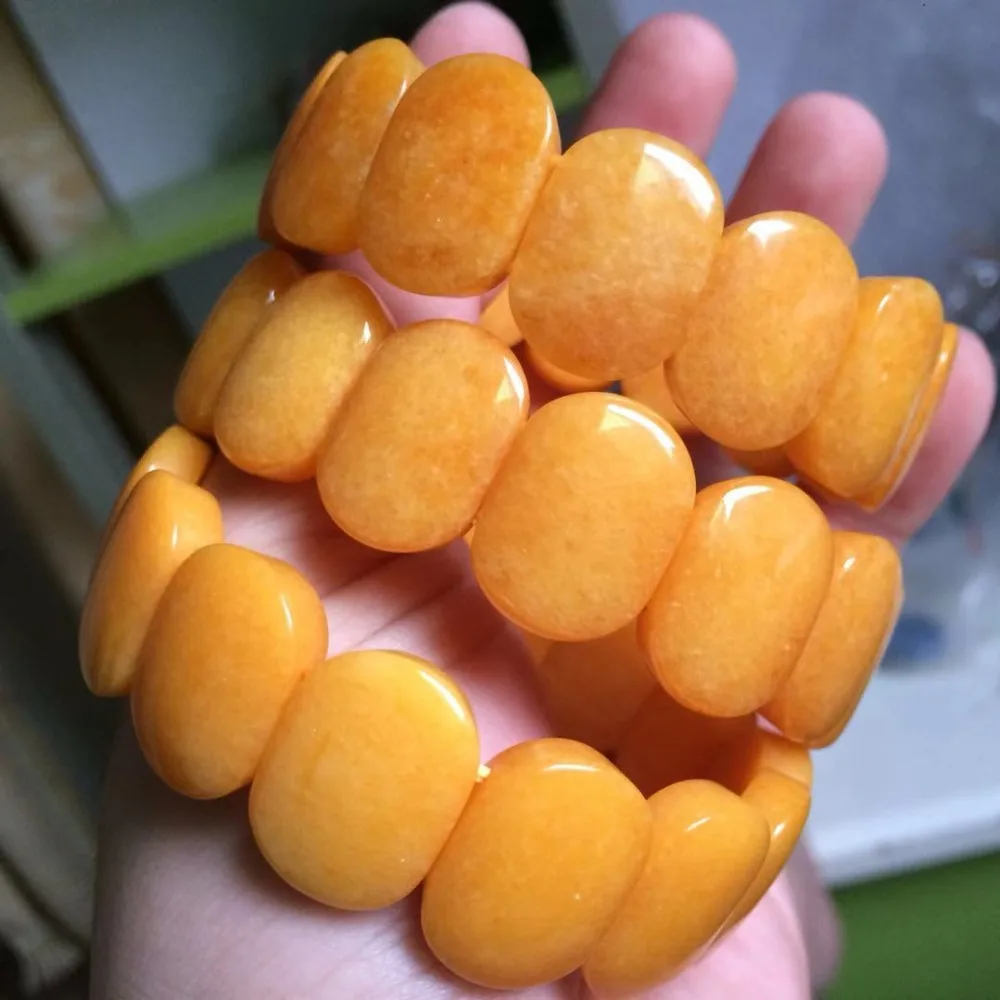 

natural yellow jade stone beads bracelet natural gemstone bangle fine jewelry for woman for gift wholesale !