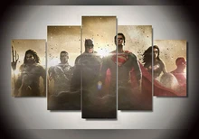 Unframed 5 stück Justice League malerei wandkunst kinderzimmer dekor poster leinwand Freies verschiffen