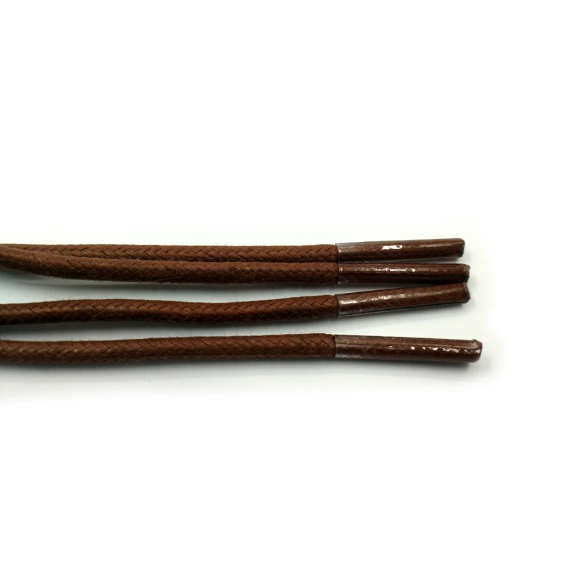 A New Pair Flat Tan Cotton Waxed Dress Casual Shoelaces 3mm Laces 30/"