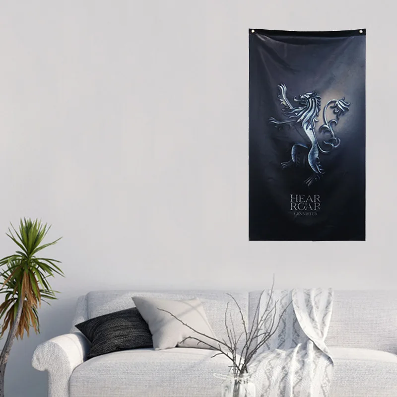 46x150 см аниме Игра престолов флаг настенное украшение Старк дом 3PK Ланнистер турнирный баннер вечерние домашний декор Косплей