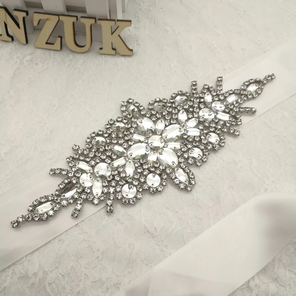 

Cheap Handmade Rhinestone Wedding Belt Crystal Wedding Belt Big Size Bridal Belt For Wedding Dress Belt Y01