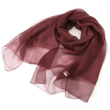 Spring and summer new silk scarf solid color silk wool ladies fashion simple shawl Spring and summer new silk scarf solid color silk wool ladies fashion simple shawl