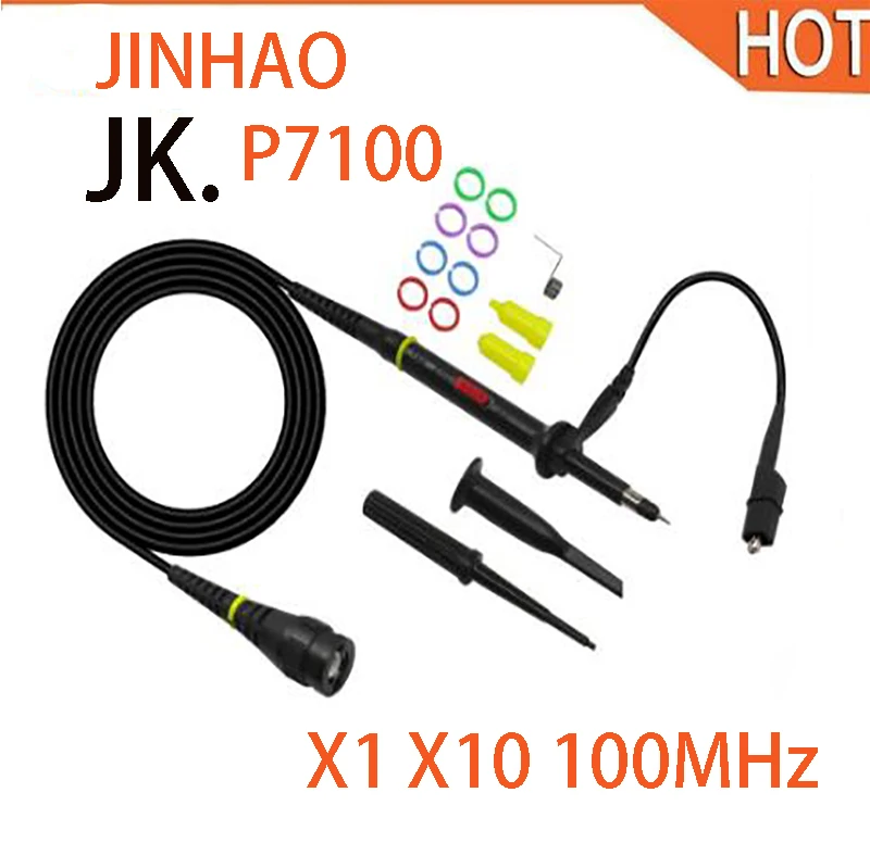 

Hantek P7100 1PCS Oscilloscope Probe 100mhz BNC Protective Cap Scope Probe X1/X10 DC-100MHz