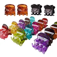 12 шт. в упаковке, новые Модная одежда для детей, Детская мода для девочек; маленькая Заколка-крабик милые резинки для волос яркого цвета Заколка-краб детская мини заколка для волос, аксессуары для волос