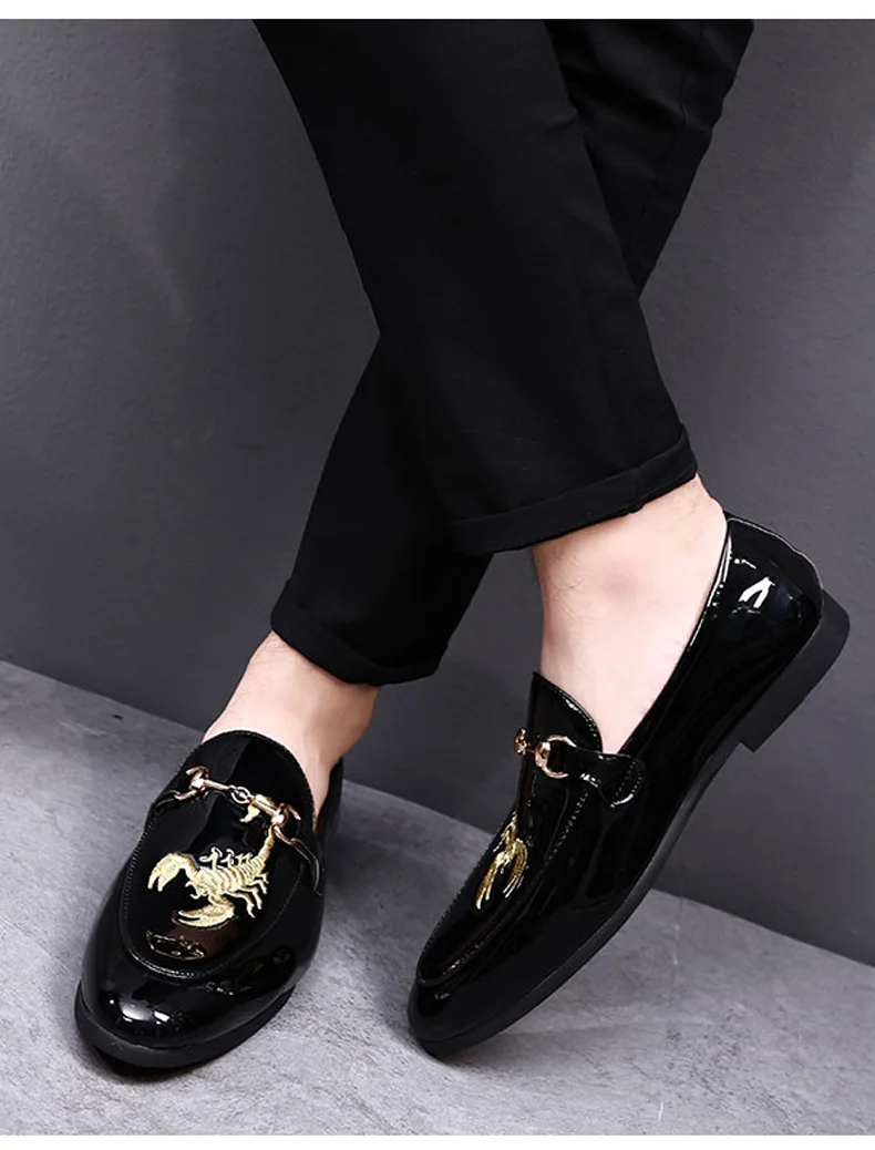 Men Casual Shoes Pu Leather Slip-On Penny Loafers Men Casual Shoes High Top Boat Shoes' Men Loafers Leather Plus Size 46 47 48   (6)