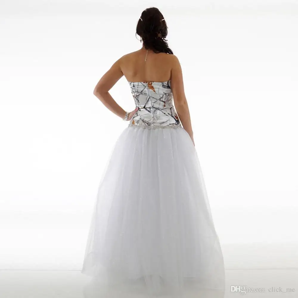 Simple Camo Wedding Dresses Cheap Sweetheart A Line Tulle Wedding Guest Dress Bridal Gowns Floor Length Zipper Bridesmaid Dress Long