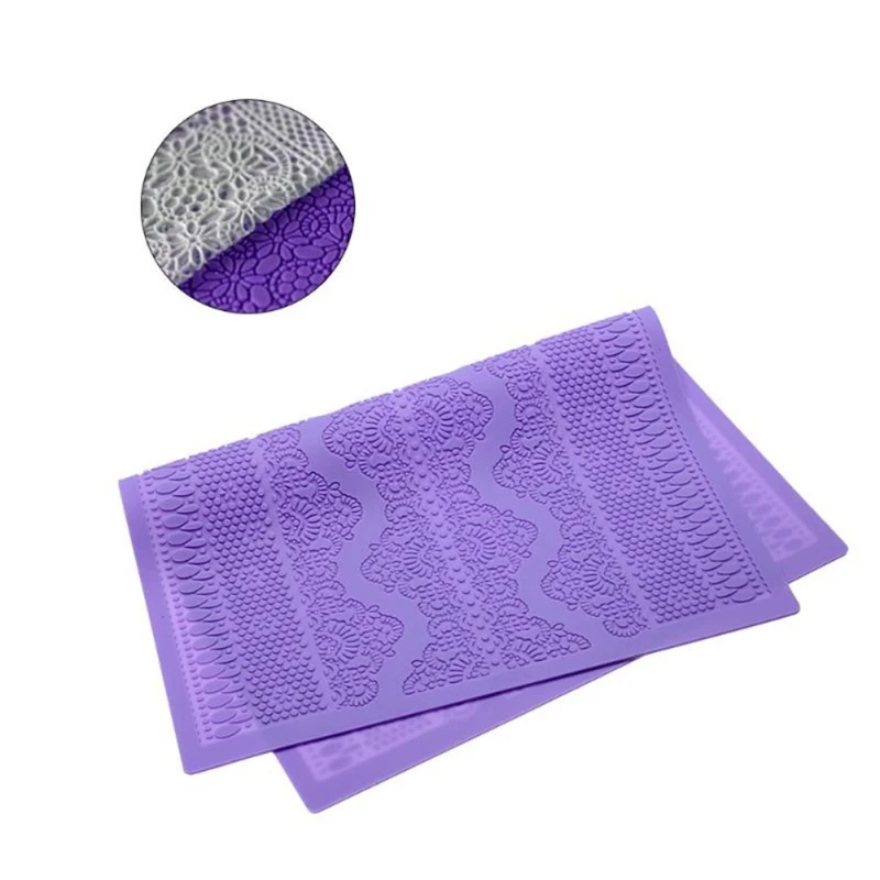 

Fondant Lace Mats Silicone Pad Home Garden Kitchen Dining Bake Ware Baking Pastry Tools