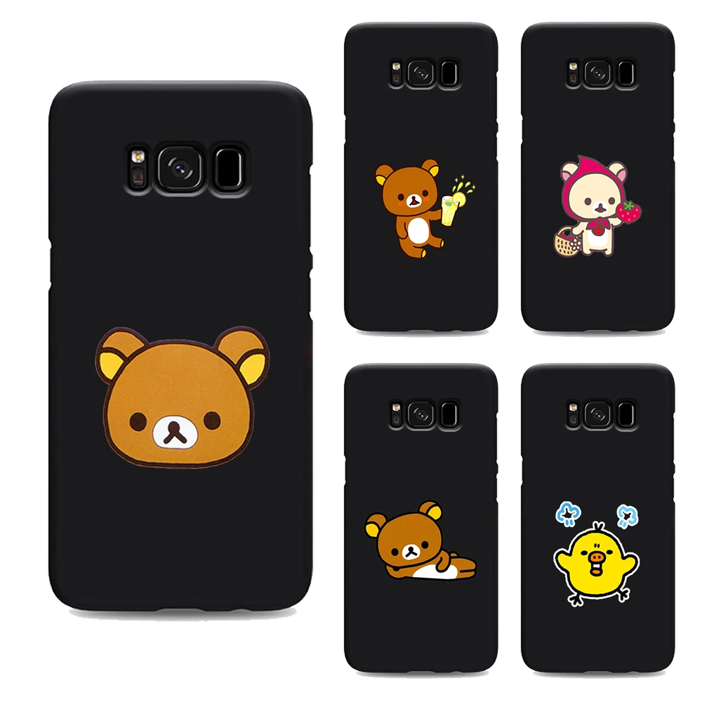 

rilakkuma bear phone case heyday for samsung galaxy s7 edge s6 s5 s8 s9 plus best soft Silicone black cover TPU Housing