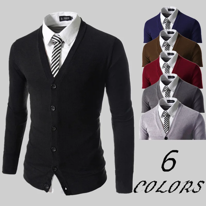 Autumn Winter Men's Sweater Smart Casual Cardigan Male Cotton Sweaters