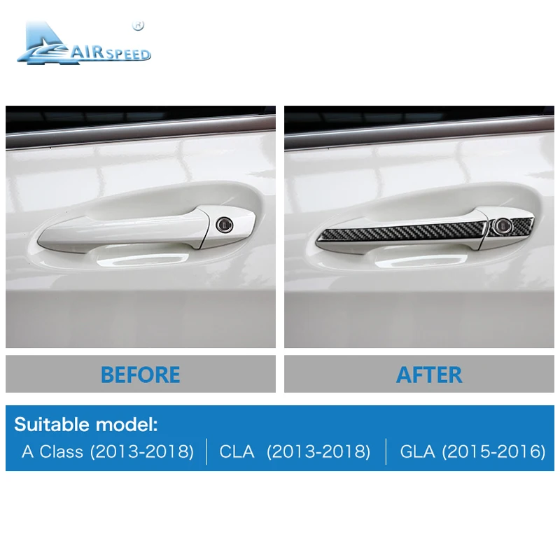 Airspeed для Mercedes Benz A Class 2013 2018 CLA 18 GLA 15 16 LHD крышка из углеродного волокна наружных