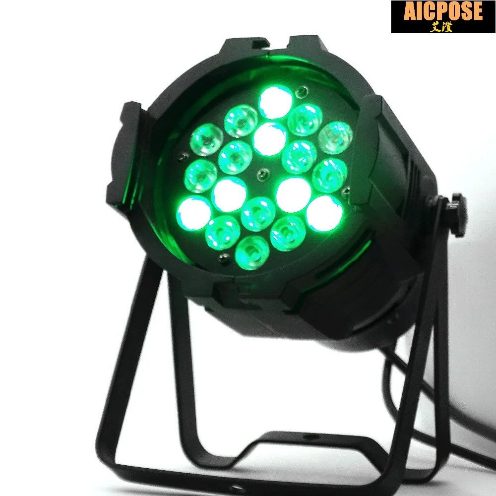2 шт./Лот 18x3 Вт алюминиевое светодиодное сценическое освещение RGB Par проектор с DMX512