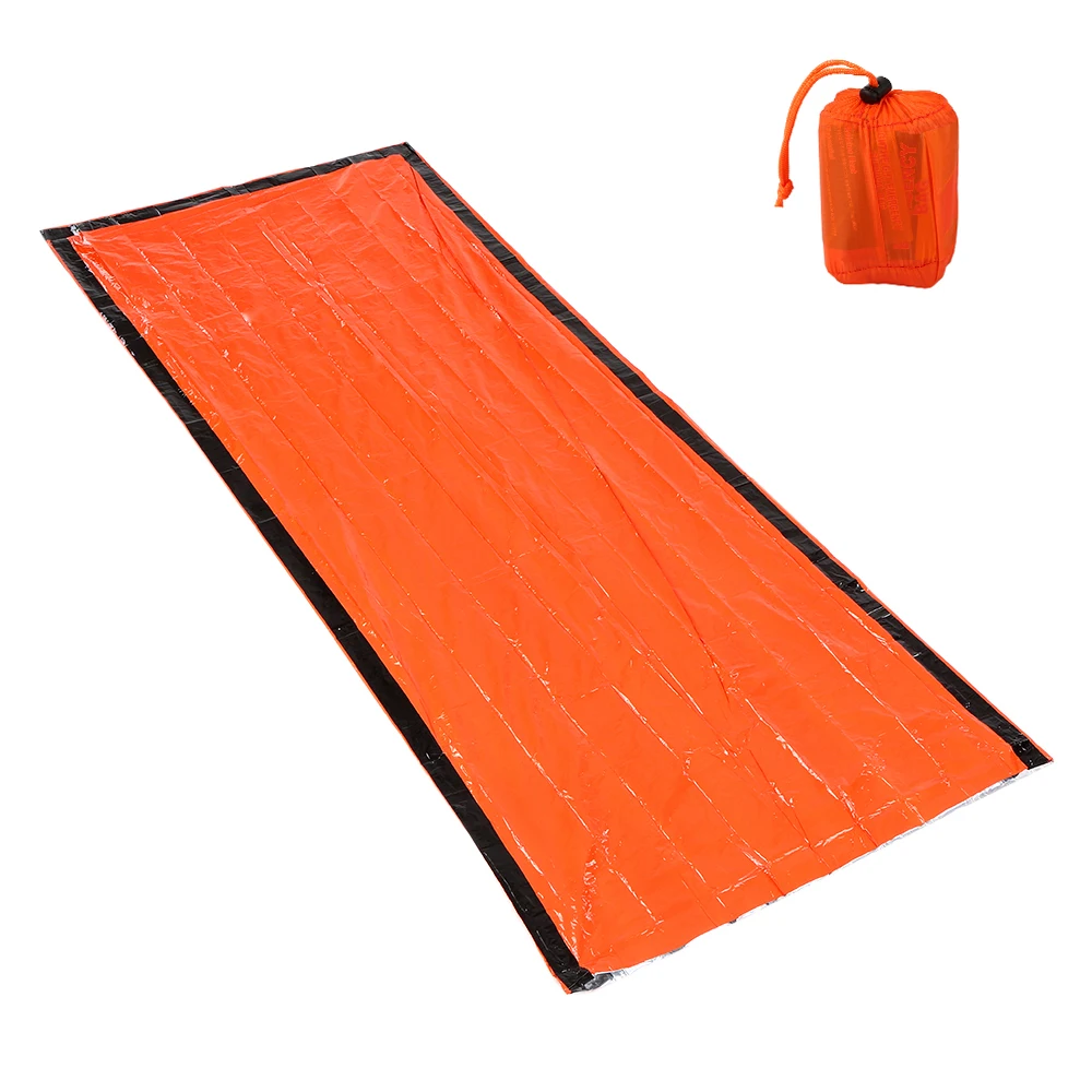 Portable Lightweight Outdoor Emergency Sleeping Bag With Drawstring Sack For Camping Travel