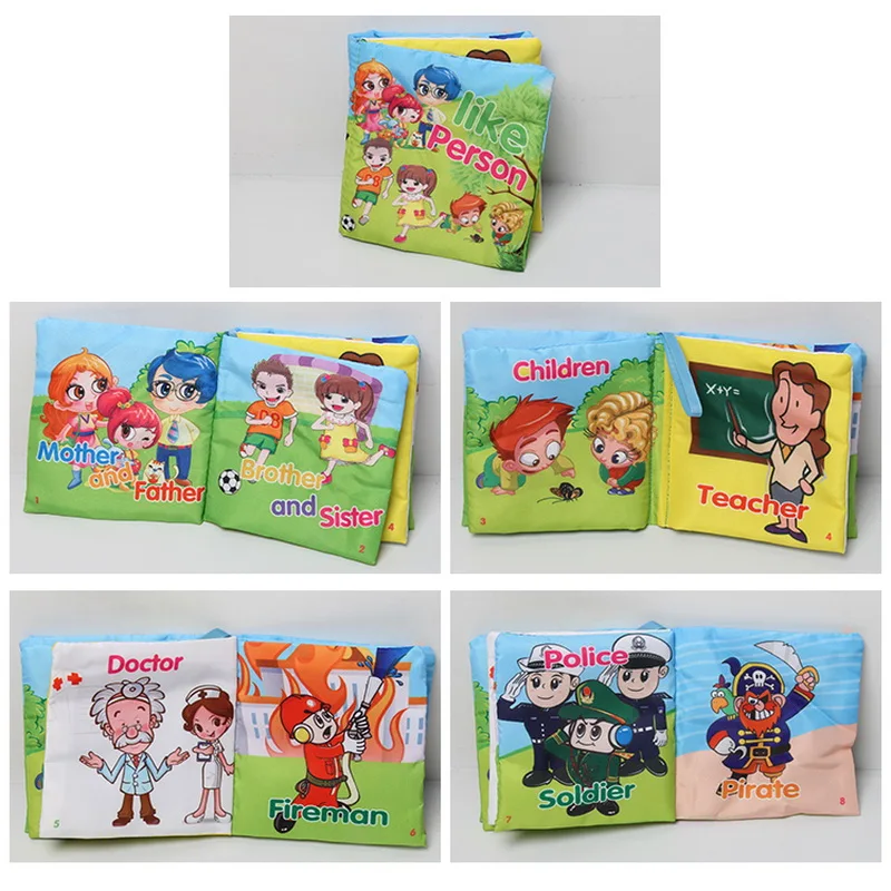 6 стилей английская мягкая ткань книга 0~ 12 месяцев Juguetes Bebe Brinquedos Para Bebe Обучение Образование Детские Книги Игрушки Lbt_002 - Цвет: 4