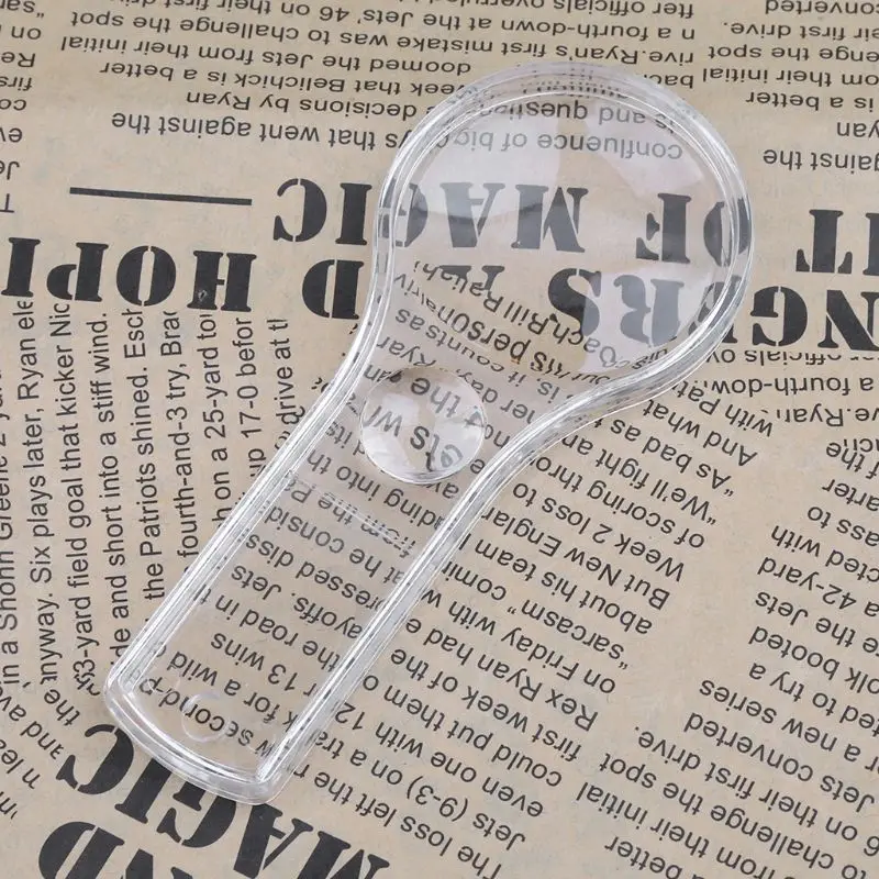 

15X Transparent Handheld Magnifier Reading Map Magnifying Glass Jewelry Loupe 649E