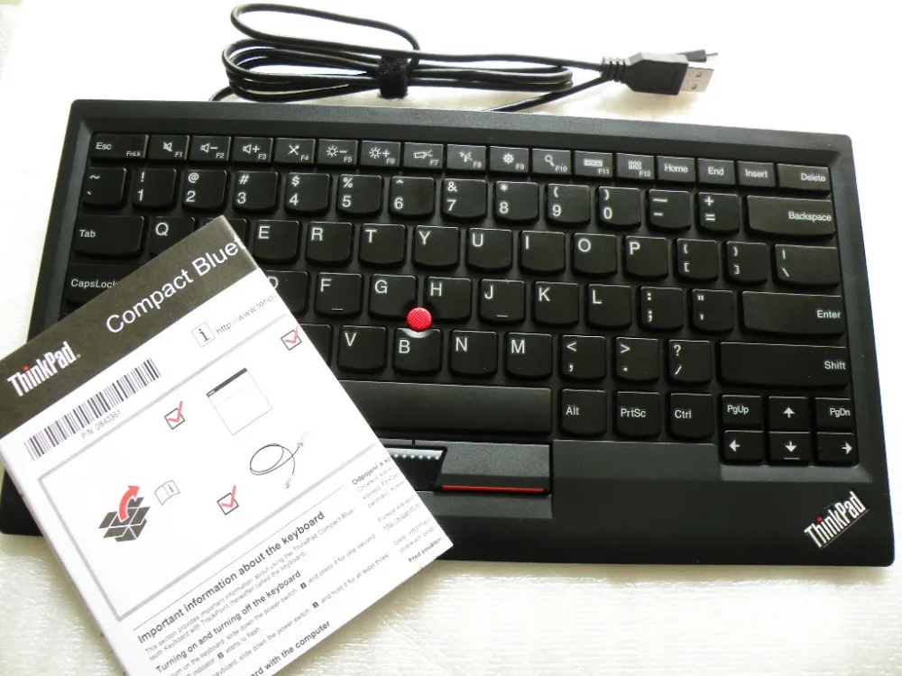 Оригинальная компактная Bluetooth клавиатура для Lenovo ThinkPad 0B47189 беспроводная с USB зарядкой Трекпойнт планшета ПК