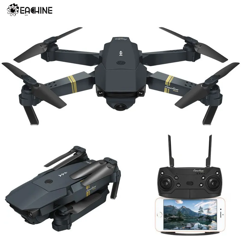 Квадрокоптер E58 с Wi Fi FPV широкоугольной HD камерой режим высокой фиксации складной