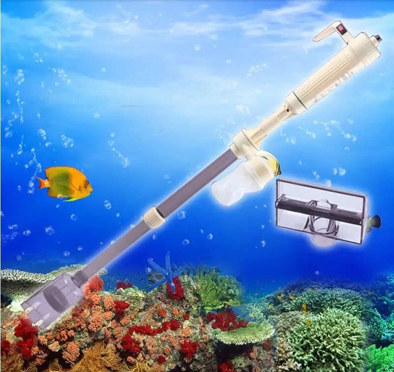 Aquarium Battery Syphon Operated Fish Tank Vacuum Gravel Water Filter Clean,siphon filter