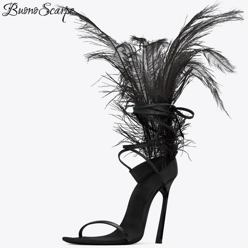 feather evening shoes