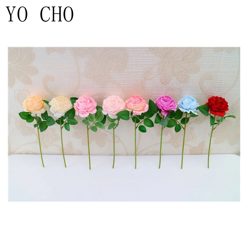 White peony flower rose silk artificial flower home decoration wedding flowers chu xin  (1)