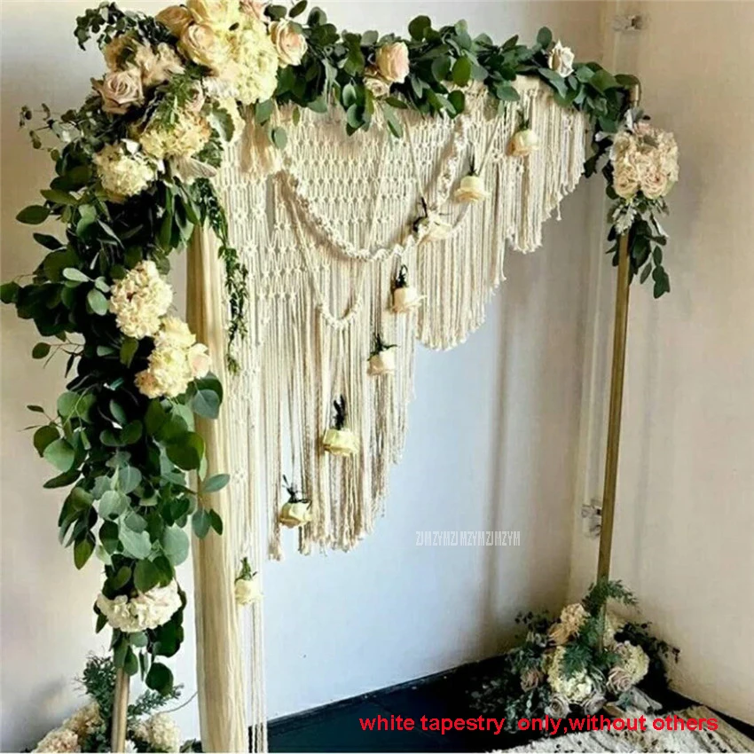 

1.3*1.6m Handmade Macrame Bohemia Tassel Hanging Tapestry Hand-woven Rope Fashion Wedding Decoration