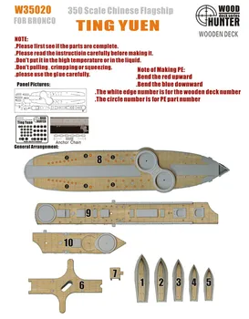 

Dingyuan Beiyang Navy 1/350 wooden deck Assembly model