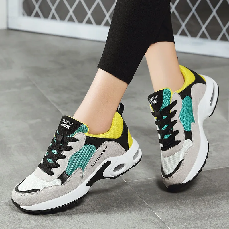 

2019 New Summer Air Mesh Women Breathable Sneakers Pink Trainers Fashion Casual Shoes Woman Black Platform Sneakers Lady Green