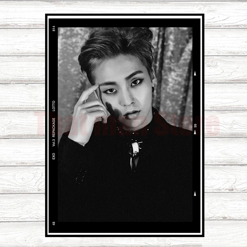 Постеры EXO LOTTO K Pop настенные наклейки для танцев и попов декоративные картины с