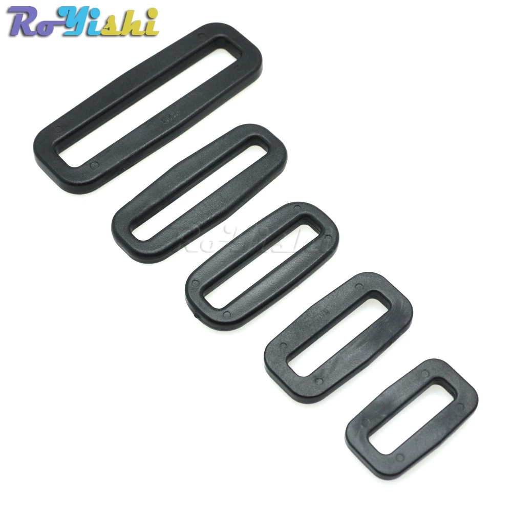 3/4" 1" 1 1/4" 1 1/2" 2" Plastic Looploc Rectangular Rings Slider ...