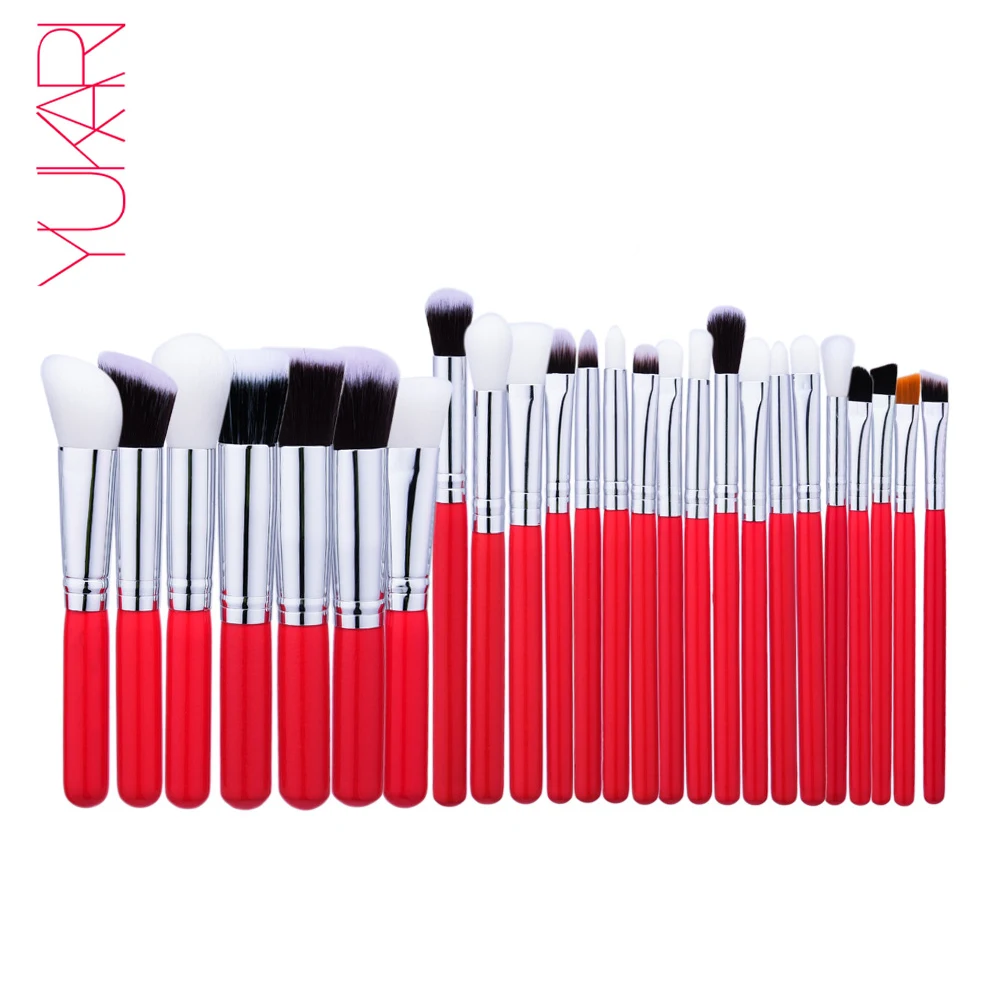 YUKARI 25 pcs Makeup Brush Set KIT kwasten Make Up Beauty Blush Foundation pro Powder eye Brush