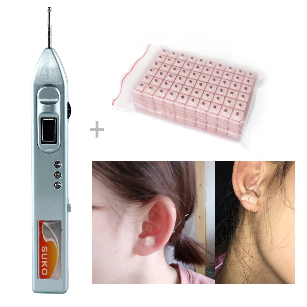 Stylo d'acupression, sonde de Point d'acupuncture d'oreille en alliage  d'aluminium, outil de Massage stimulateur de point d'acupuncture d'oreille