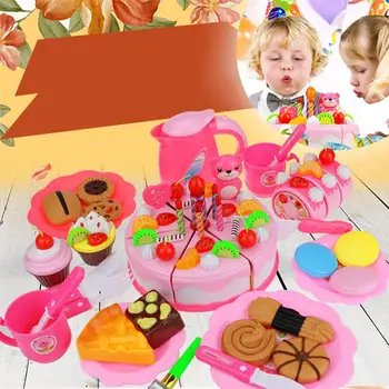 

Kids Play House Fruits Cake Cutting Toys with Magic Sticker for Kids
