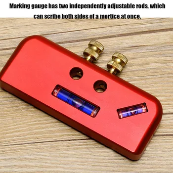 

Woodworking Marker Double-head Scriber Handheld Portable Aluminum Alloy Marking Gauge JDH99
