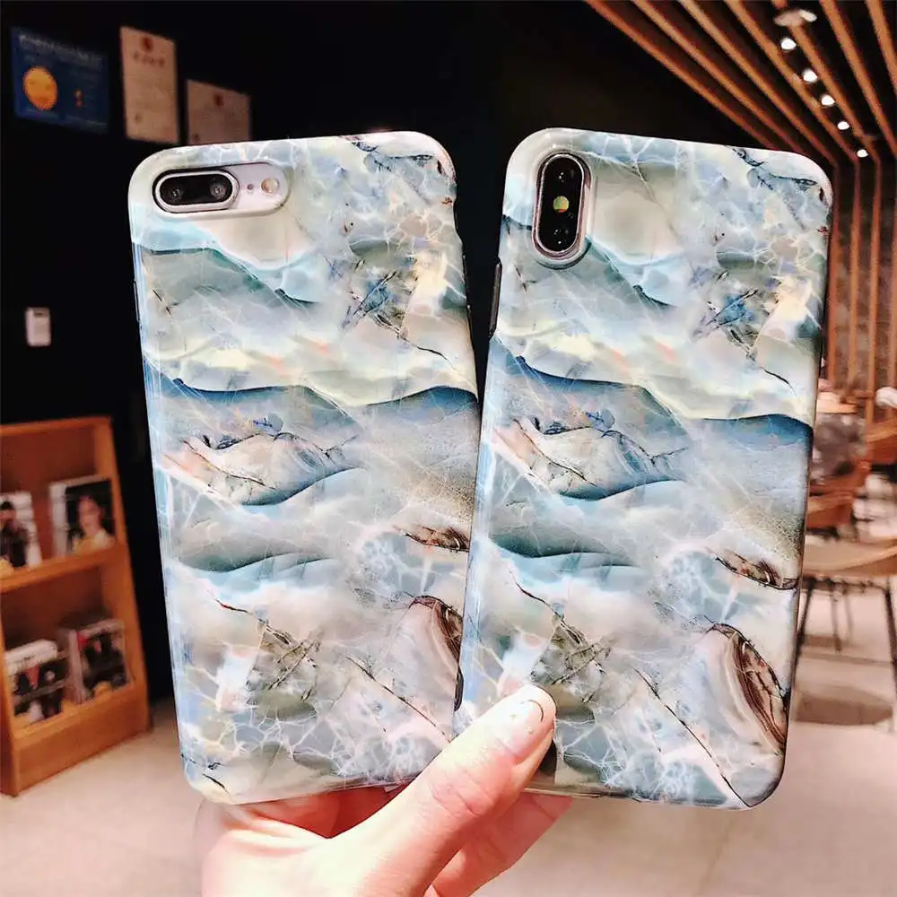 

Suitable For Iphone 66s 6p 78 8p x Xs Xr Xsmax Simple Marble Smooth Phone Case