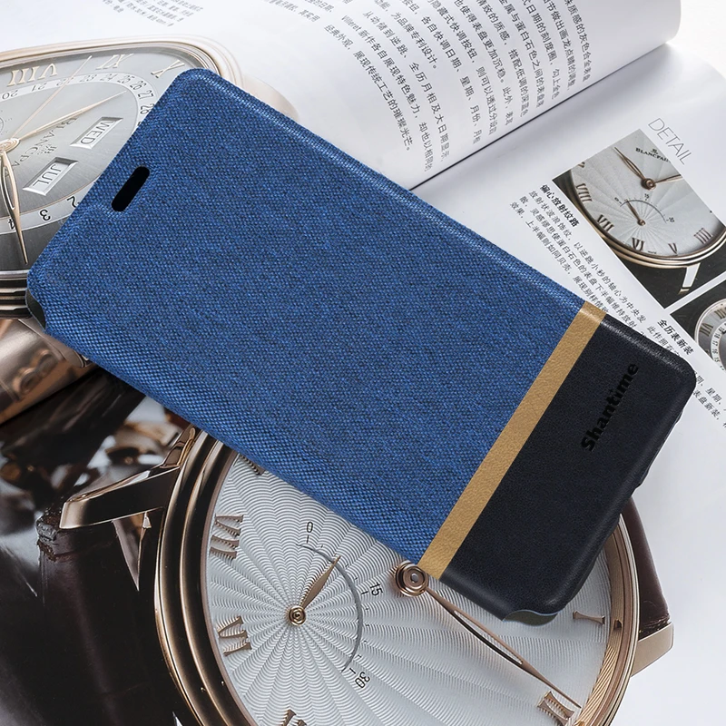 Canvas PU Leather Phone Bag Case For Blackview BV9600 Pro Flip Case For Blackview BV9600 Business Case Soft Silicone Back Cover