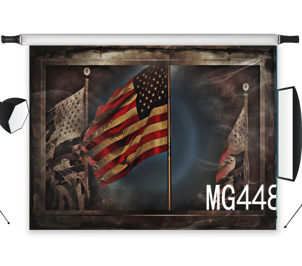 American Flags US Flag Decorative Polyester Backdrop Background Photography Studio Prop Photographic Seamless Washable No Crease |