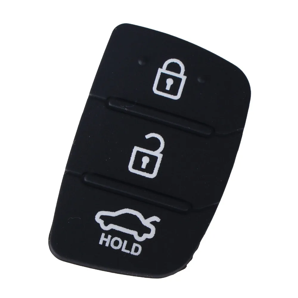 Dandkey 3 4 кнопки силиконовый чехол для ключа автомобиля резиновая кнопка для hyundai I30 i35 iX20 Solaris Verna Kia RIO K2 K5 Sportage