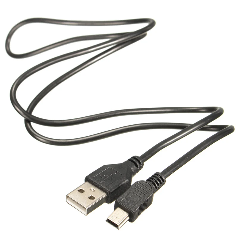 LEORY черного цвета, длиной в 75 см USB 2,0 «Папа-папа» Mini USB 5 Pin B для синхронизации данных и зарядки шнур для подключения к Камера MP3/MP4