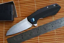 Jufule 0456 Flipper folding knife ball bearing D2 blade G10 handle outdoor Survival camp hunting pocket EDC tool Kitchen knife