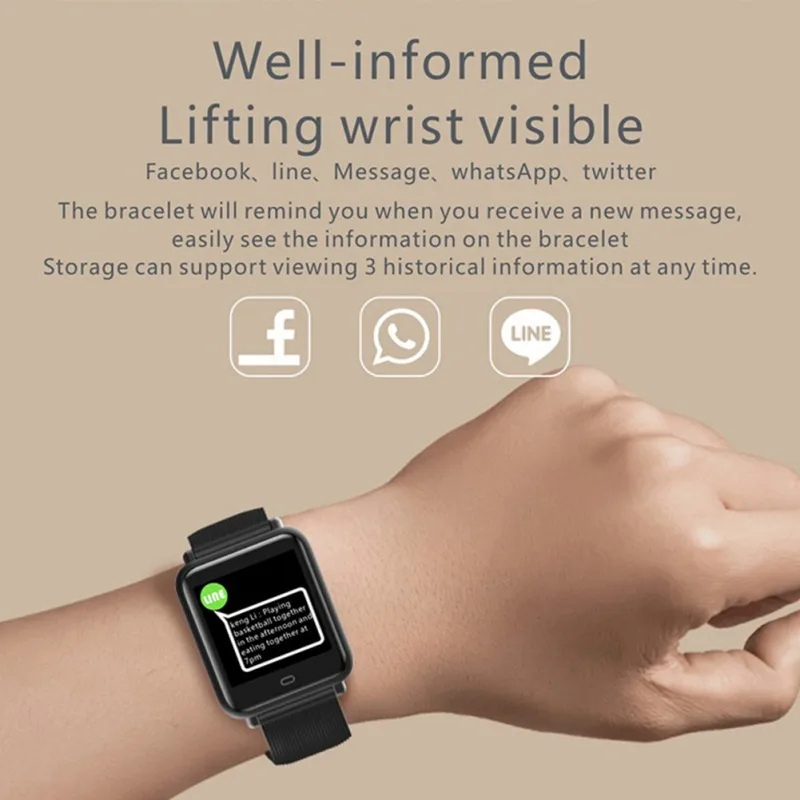 2019 New Electronic Digital Watch Men Women Heart Rate Monitor Blood Pressure Fitness Tracker Smartwatch Sport Watch Bracelet