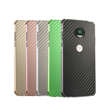 For Motorola MOTO X4 Case Aluminum Metal Frame+Carbon Fiber Hard Back Cover Case for MOTO X4 MOTO X 4 Shockproof Phone Shell