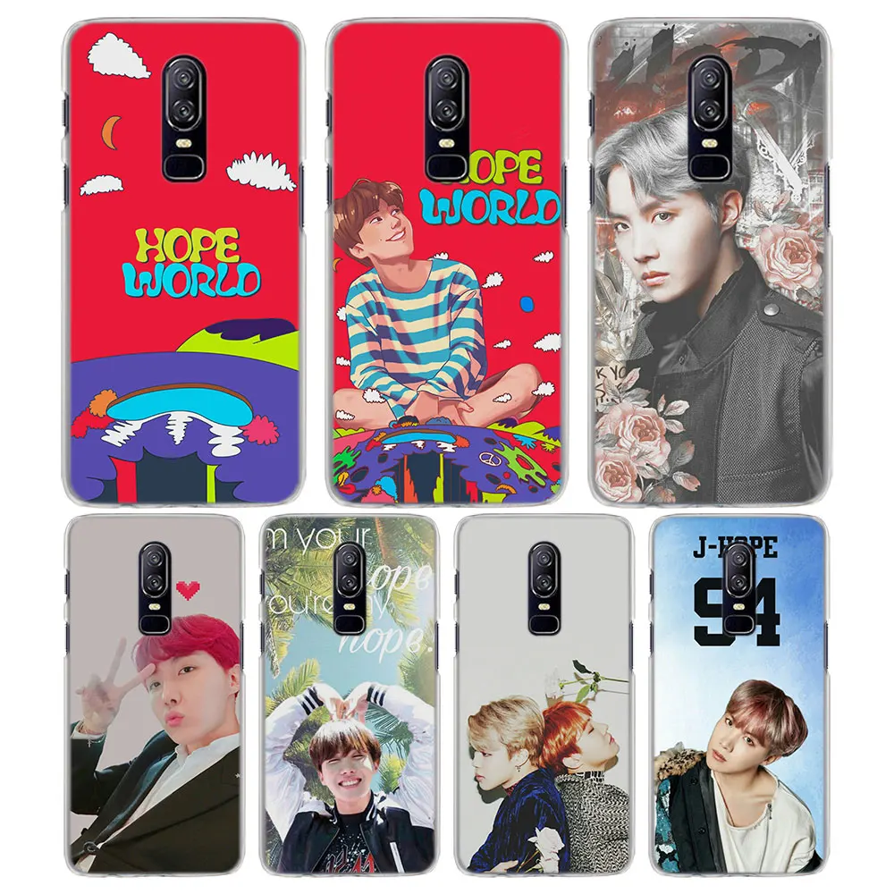 

J-Hope Hope World for OnePlus 6 5T Phone case Transparent frame Hard back Case Cover for Oneplus 5T 6 phone case