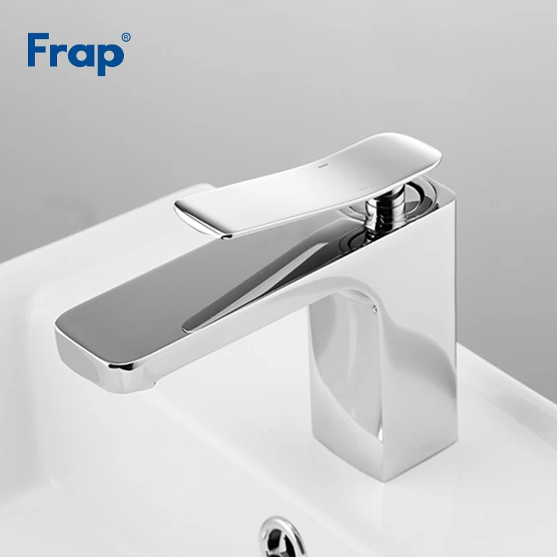 

Frap Chrome Bath Basin Faucet Hot and Cold Water Sink Faucet Single Handle Tap Washroom Waterfall Torneira para banheiro Y10036